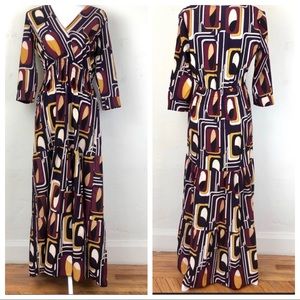 Mod smocked maxi dress.Fits sz M (I’d say bet 6-8)